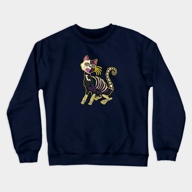 Bewitched Graveyard Cat Crewneck Sweatshirt by EyeSack